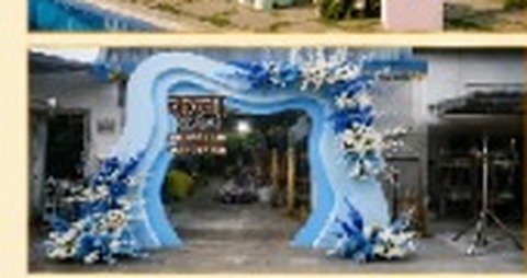 Blue Floral Arch Entrance