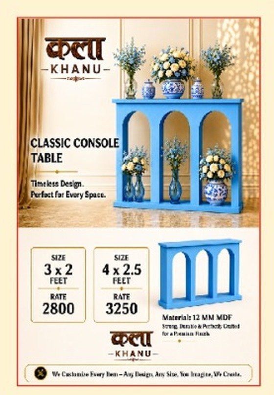 Classic Console Table Blue